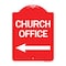Signmission Designer Series Sign-Church Office, Red & White Aluminum Sign, 18" x 24", RW-1824-24274 A-DES-RW-1824-24274 - alternate 1